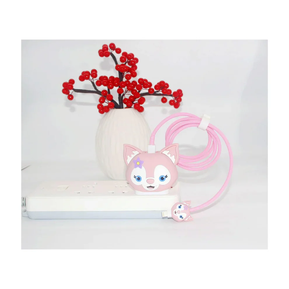 Pink Cat Charger Protecter